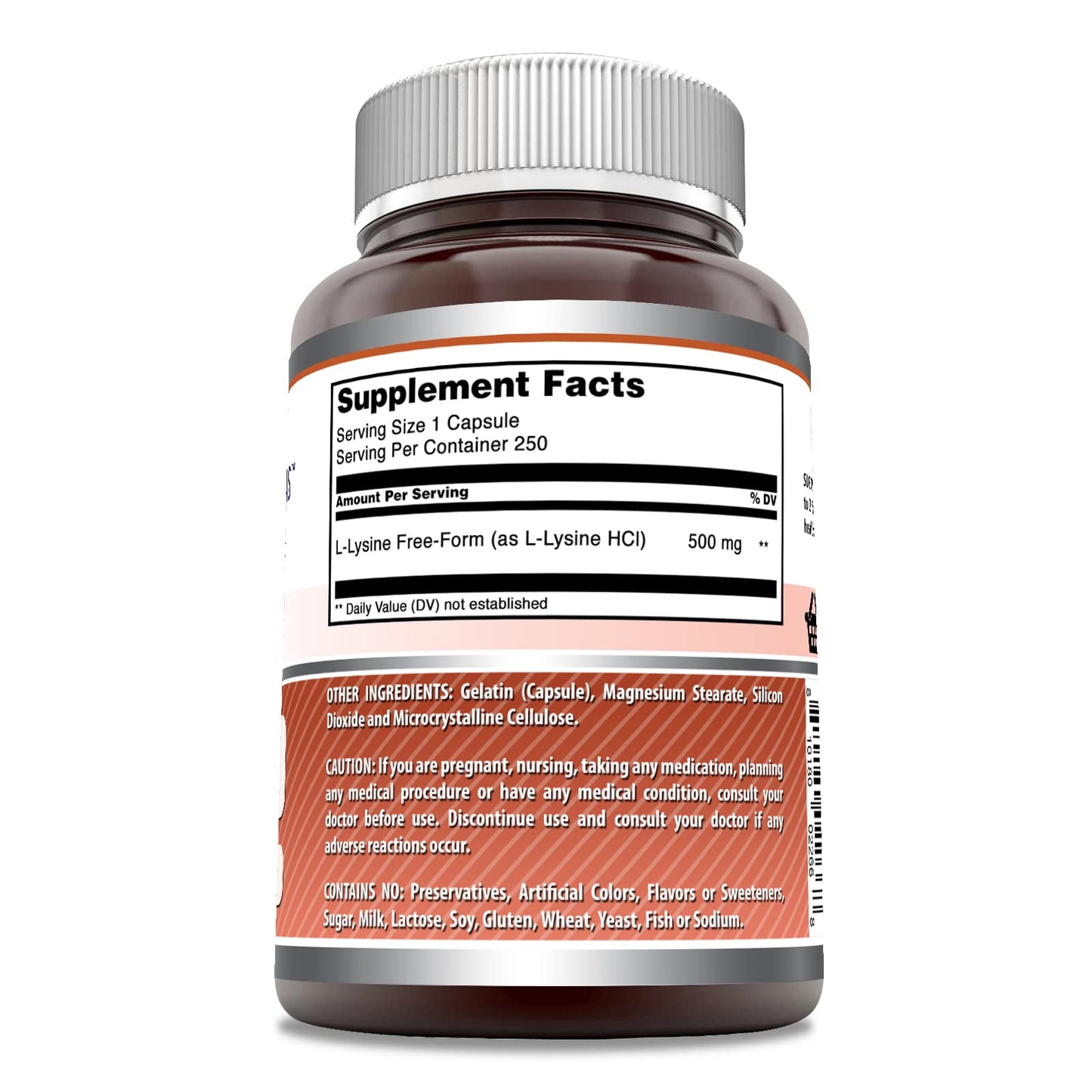Amazing Formulas L-Lysine 500 mg | Non-GMO, Gluten-Free | Made in USA