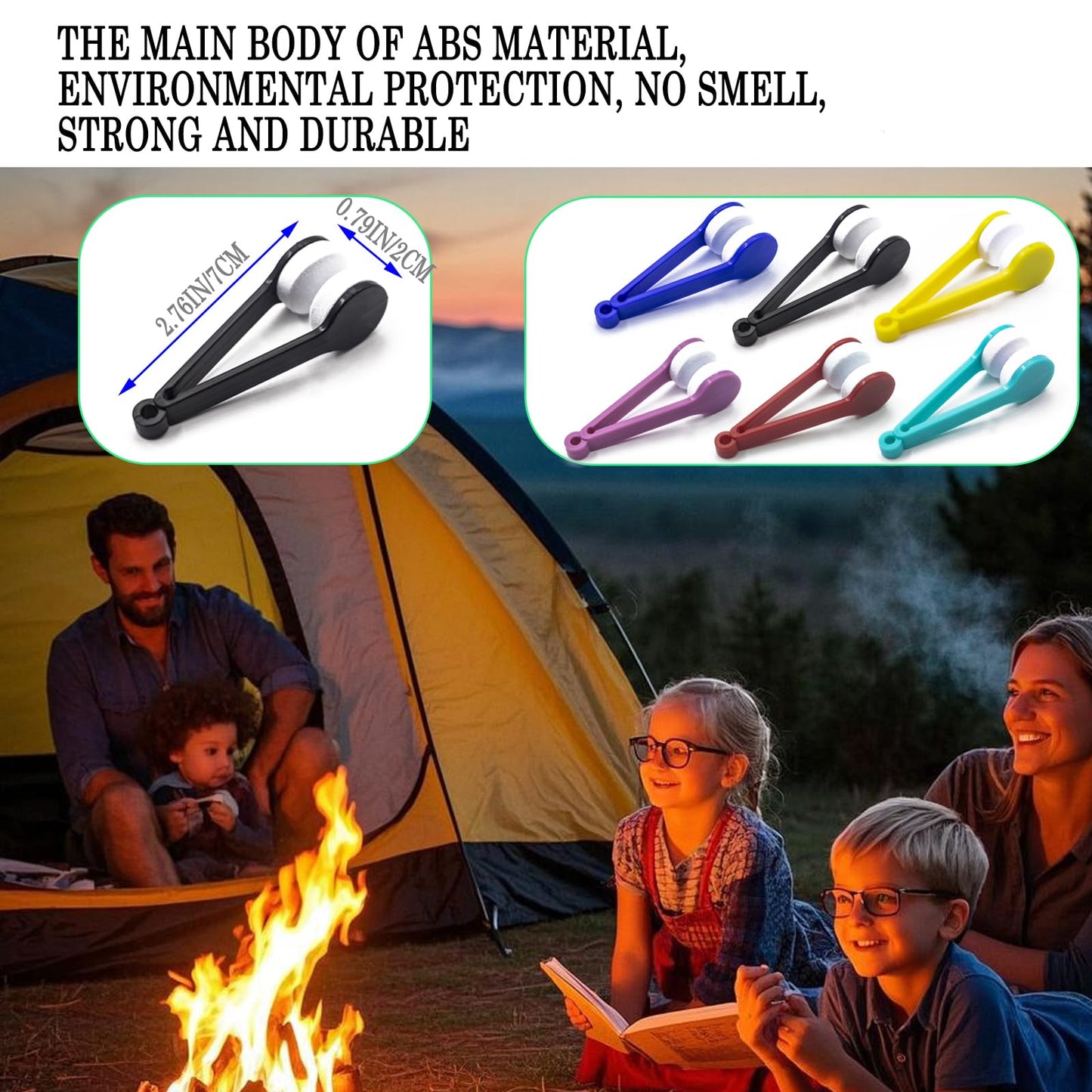 6-Pack Mini Microfiber Eyeglass Cleaner Tool – Multi-Color, Tweezer Design, Portable
