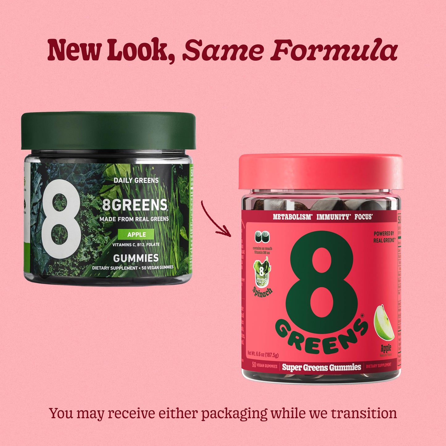 8Greens Supergreens Gummies - Organic Greens for Immunity, Metabolism & Focus | 200 Count