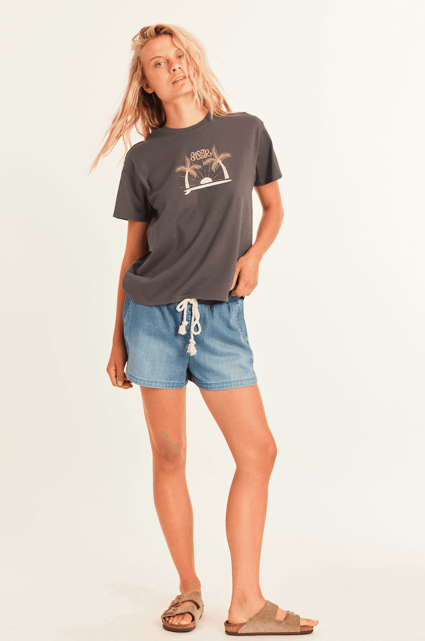 Sisstr Beach Daze Boyfriend Knit Tee