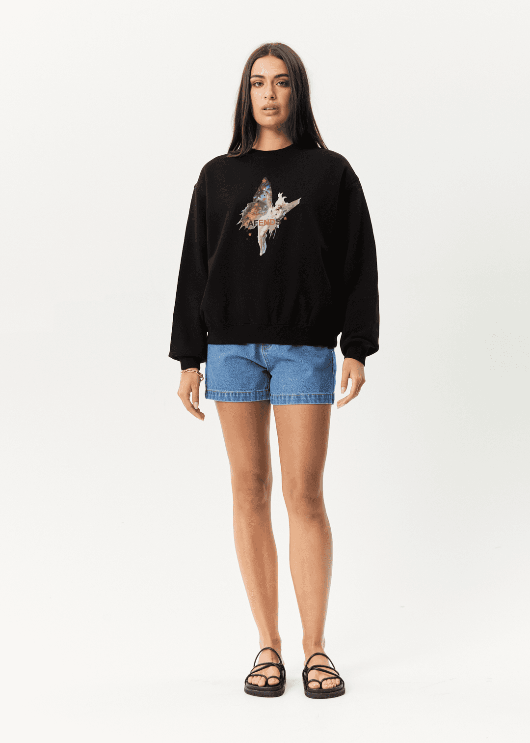AFENDS Pixie Recyled Crew Neck Jumper