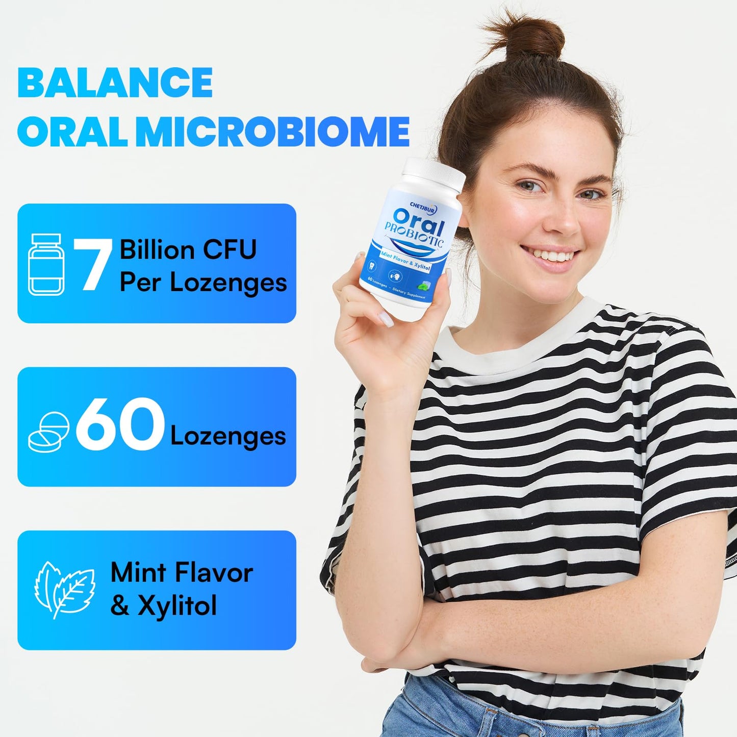 Oral Probiotics 11B CFU with M18 & A12 – Gum Health & Fresh Breath