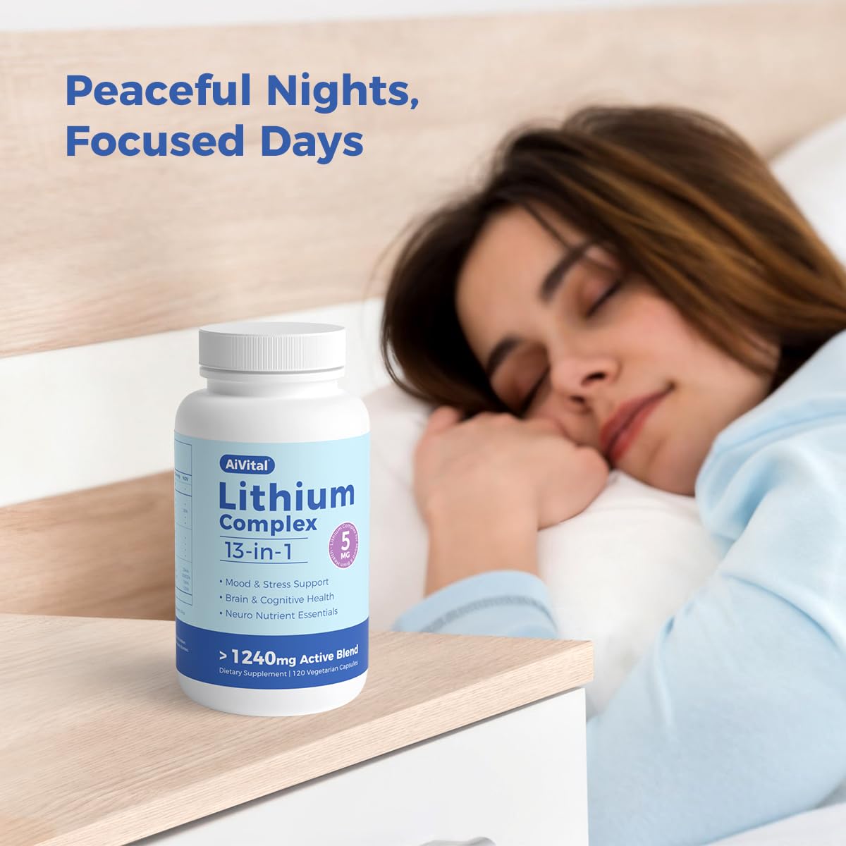 AiVital™ Lithium Orotate 5mg - 13-in-1 Daily Balance (120 Capsules)