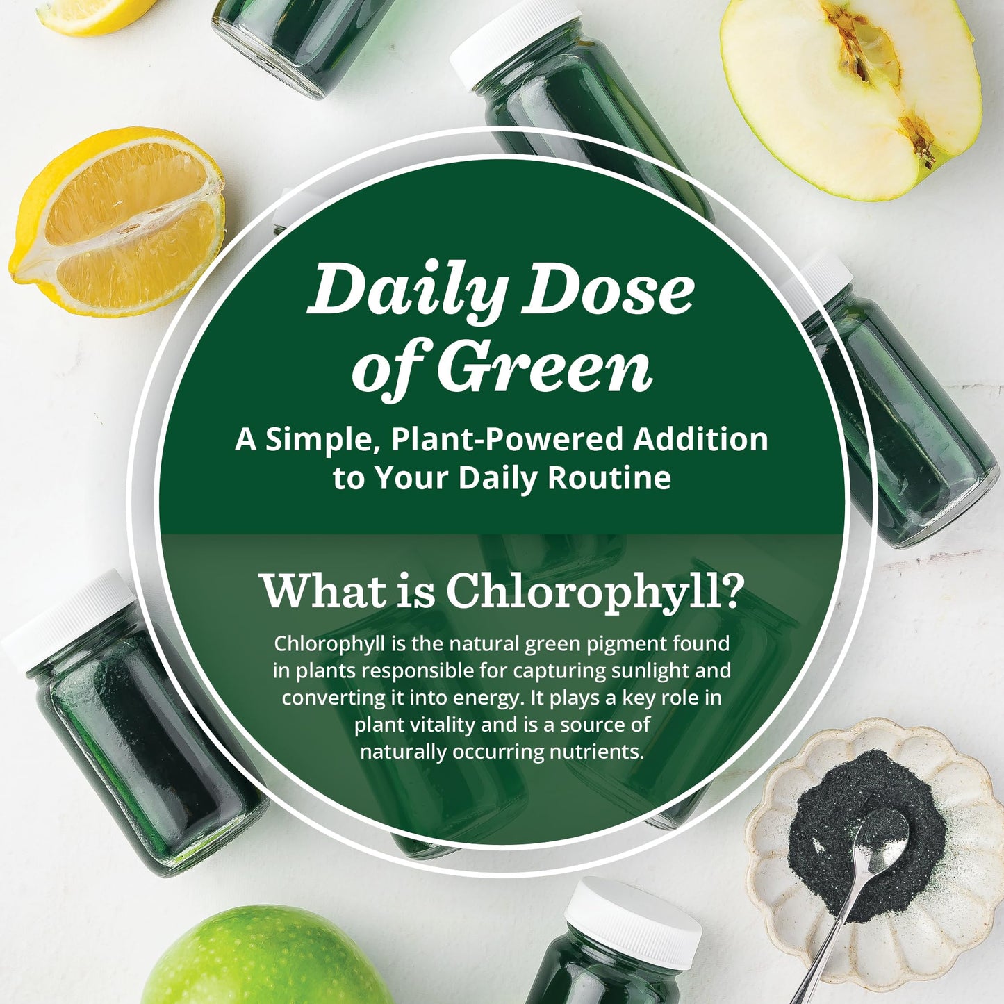 All About Juicing Chlorophyll Green Juice Shots – Clean Energy, Detox, Alkalize (30 Stick Packs)