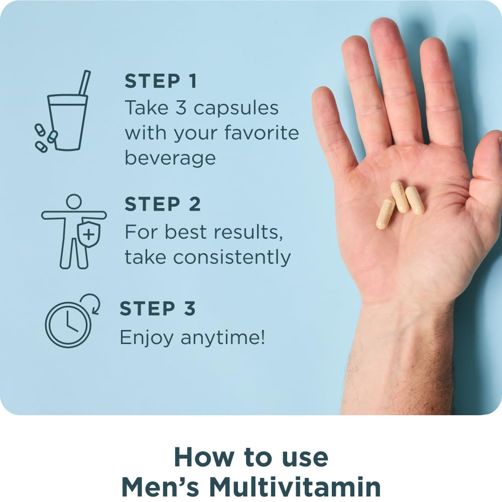 Ancient Nutrition Multivitamin for Men - 90 Count | Immune & Bone Support