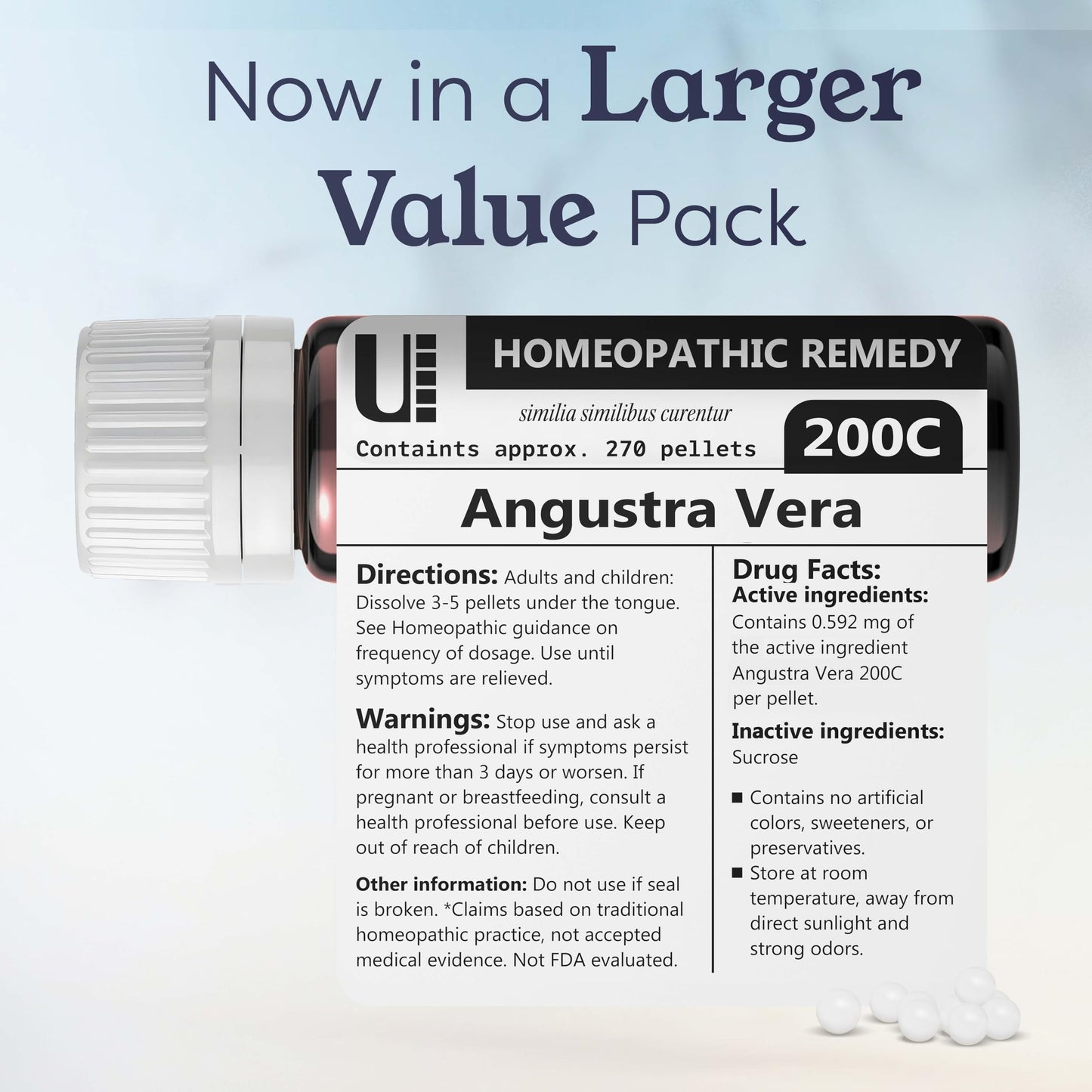 Angustra Vera 200C Homeopathic Remedy, 270 Pellets