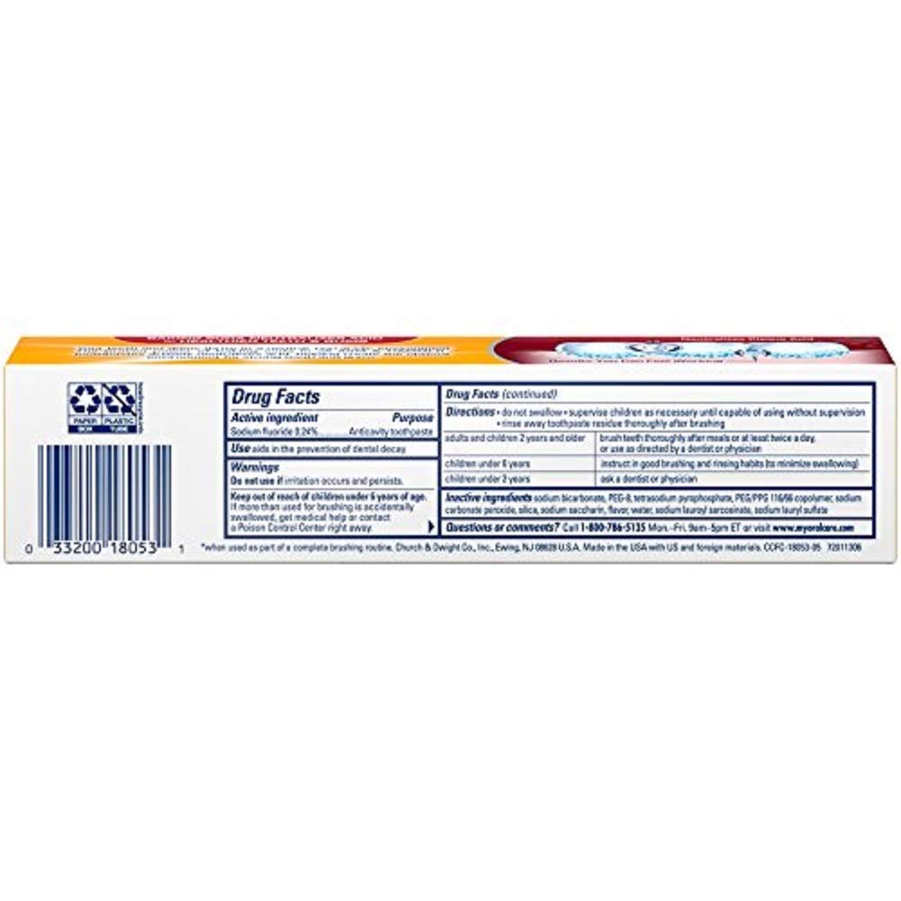 ARM & HAMMER Complete Care Fluoride Anticavity Toothpaste – Fresh Mint, 6 oz (Pack of 4)