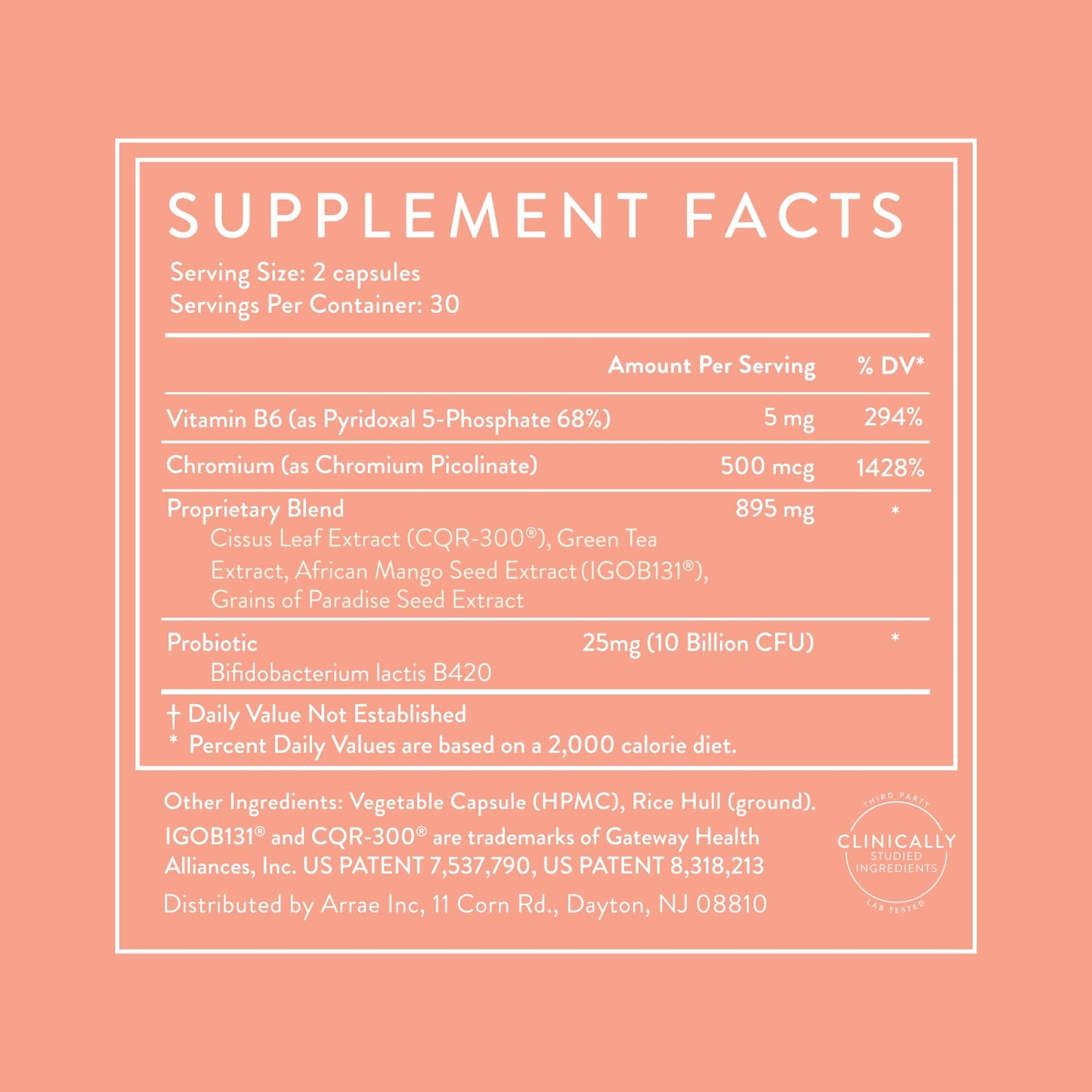 Arrae MB-1: Natural Appetite Control, Energy Support & Metabolic Wellness – 60 Capsules