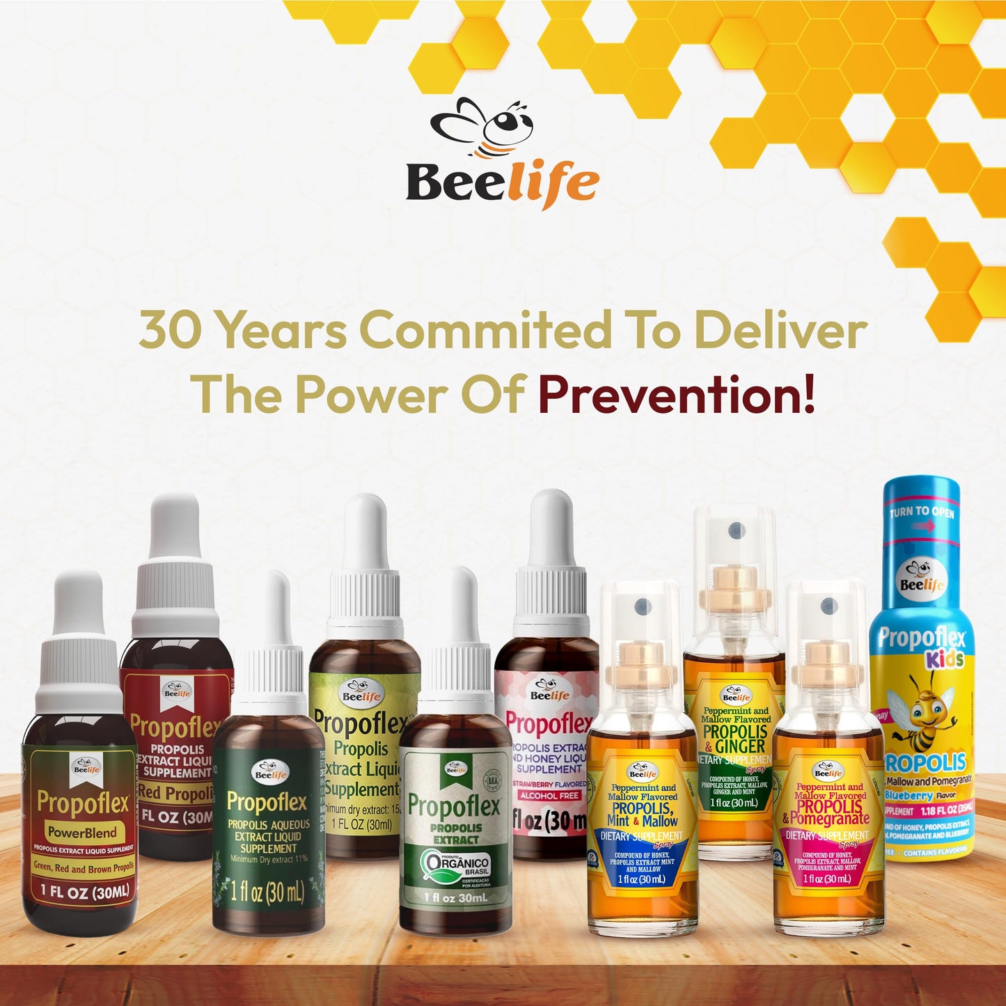 Beelife Propoflex Green Propolis Extract | Alcohol-Free Propolis Tincture | High Artepillin-C | Made in Brazil