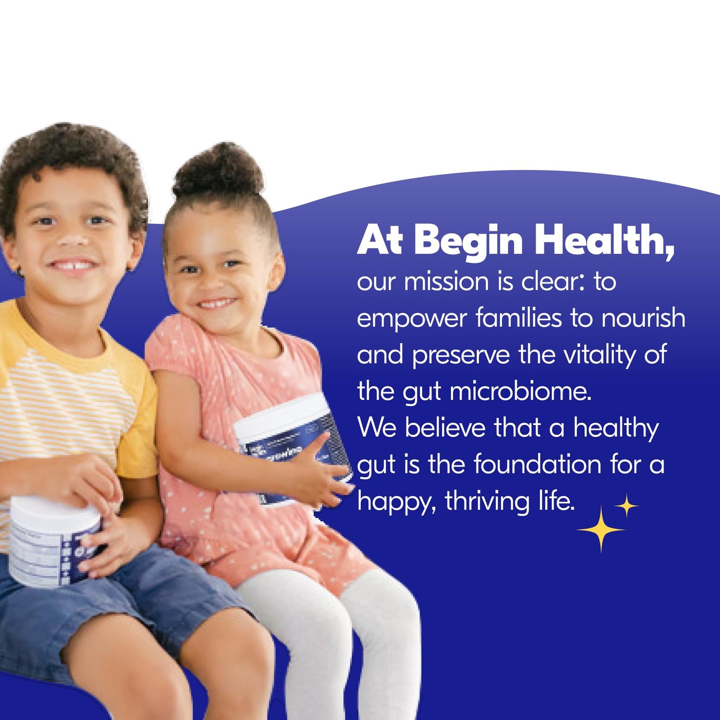 Begin Health Growing Up Prebiotics for Kids — 56-Pack, Unflavored Powder for Digestive Support