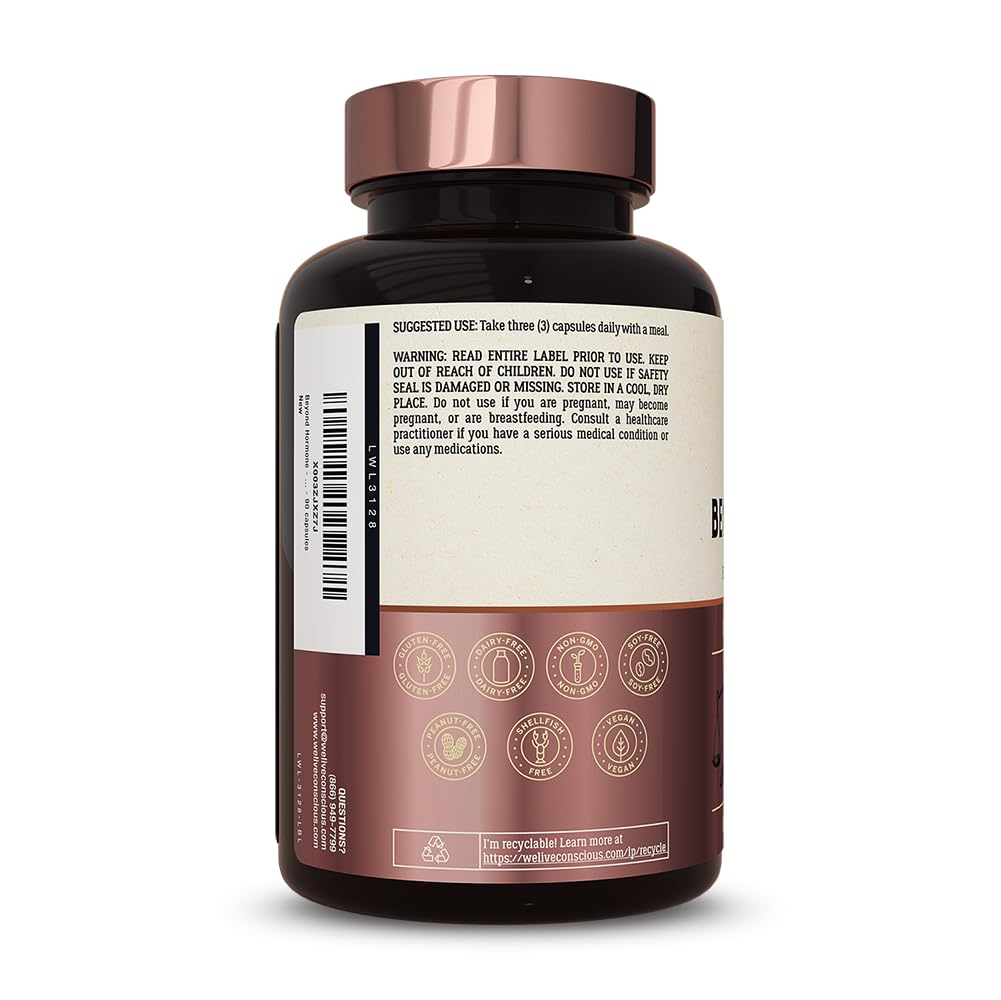 Live Conscious Beyond Hormone – Menopause & PMS Support (90 Ct) | Metabolism & Estrogen Balance