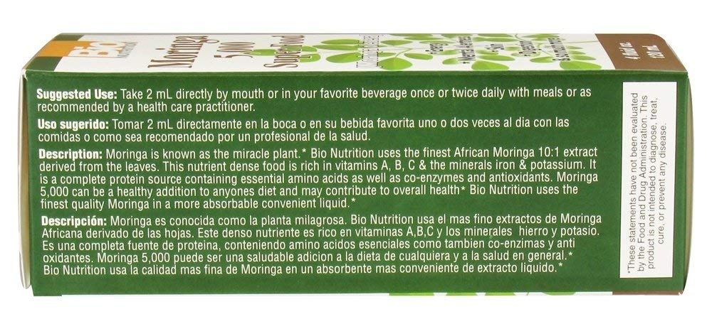 Bio Nutrition Moringa Liq – Certified Organic Moringa Superfood Liquid