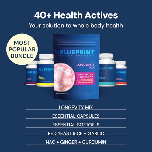 Blueprint Bryan Johnson Essential Capsules — Daily Multivitamin & Multimineral (Vegan, Non-GMO)