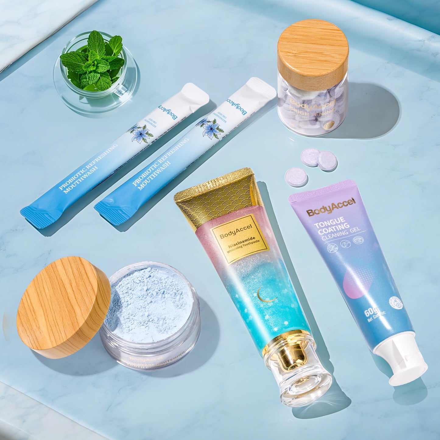 BodyAccel Niacinamide Whitening Toothpaste – Natural Whitening (3-Pack)