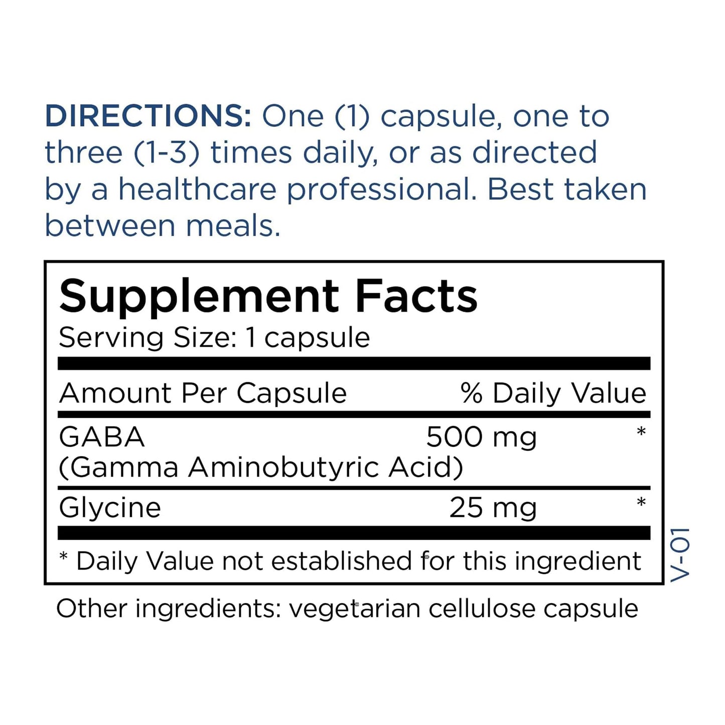 Metabolic Maintenance GABA 500mg (Gamma-Aminobutyric Acid) - Brain Support Supplement (60 Capsules)