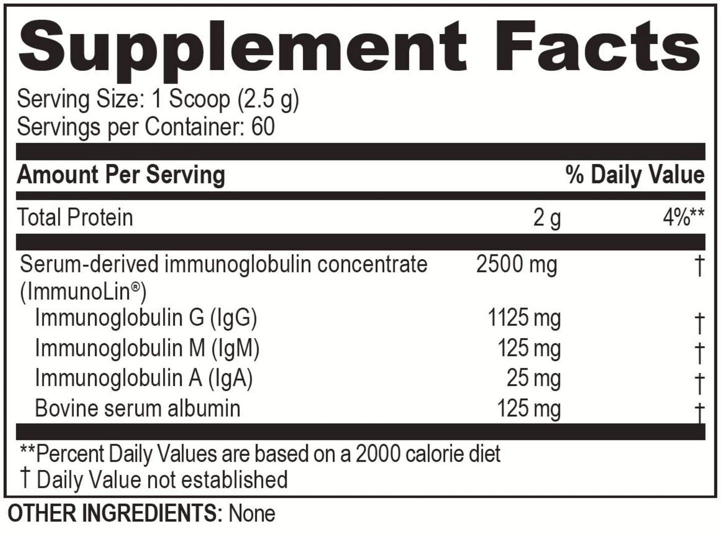 Brain Basics Ultra Pure IgG Supplement – Dairy-Free IgG-Immunolin Powder, 150g, 60 Servings