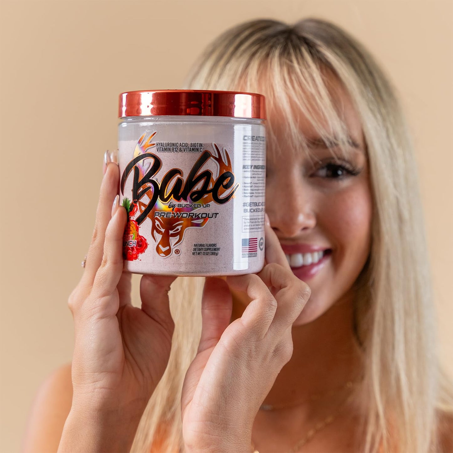 Bucked Up Babe Pre-Workout for Women – Fruit Punch | 30 Servings | 13 oz