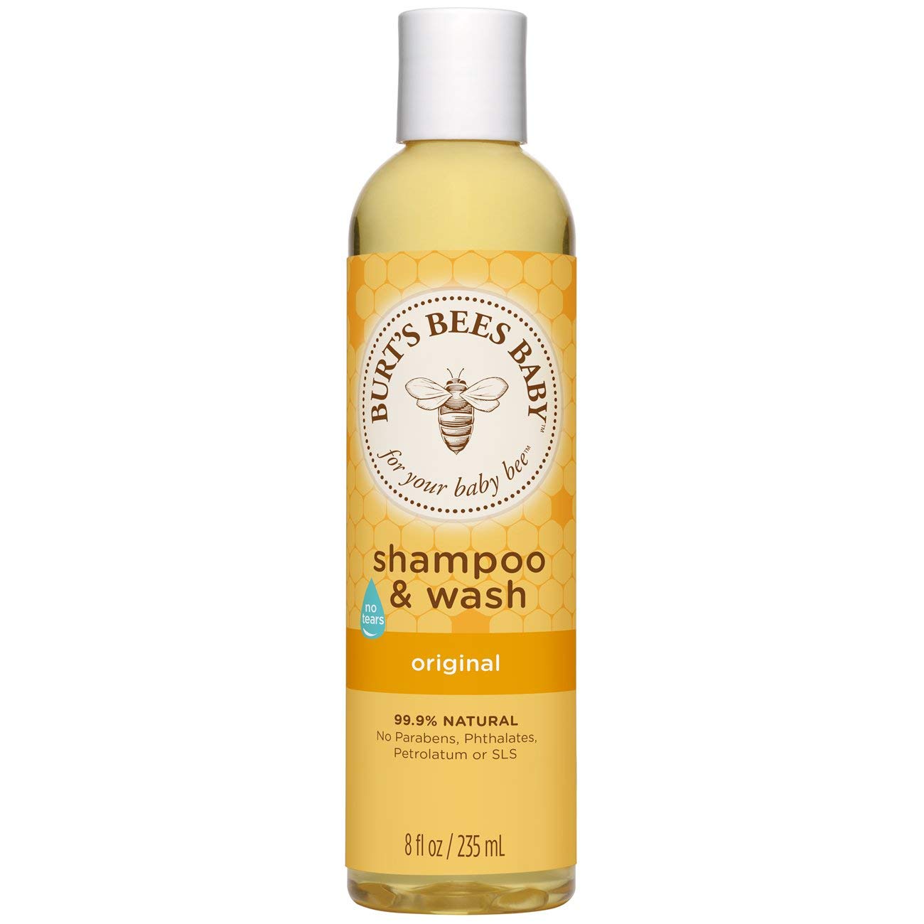 Burt's Bees Baby Bee Original Shampoo & Wash, 8 Fl Oz (Pack of 3) - Tear-Free & Plant-Based Baby Cleanser