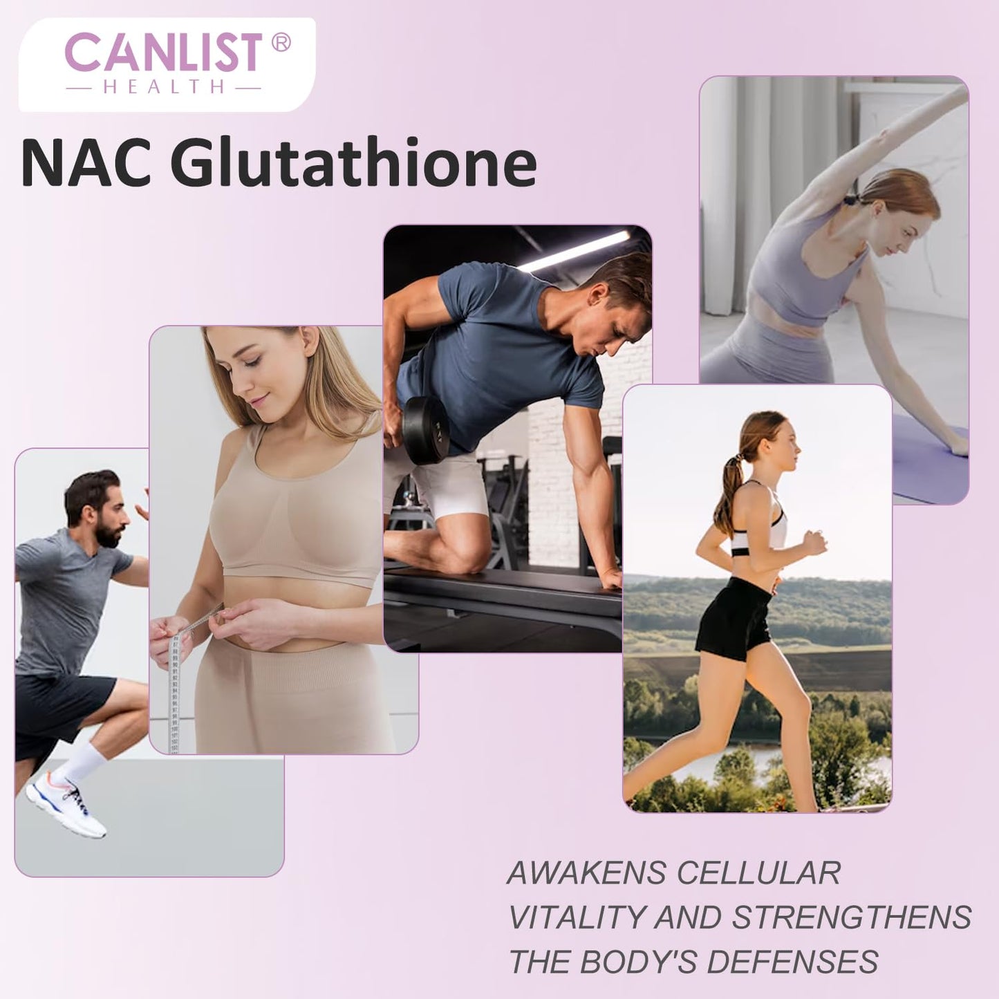 CANLIST NAC Supplement – NAC 600mg + Glutathione 400mg | Liver Health, Detox, 90 Veggie Capsules