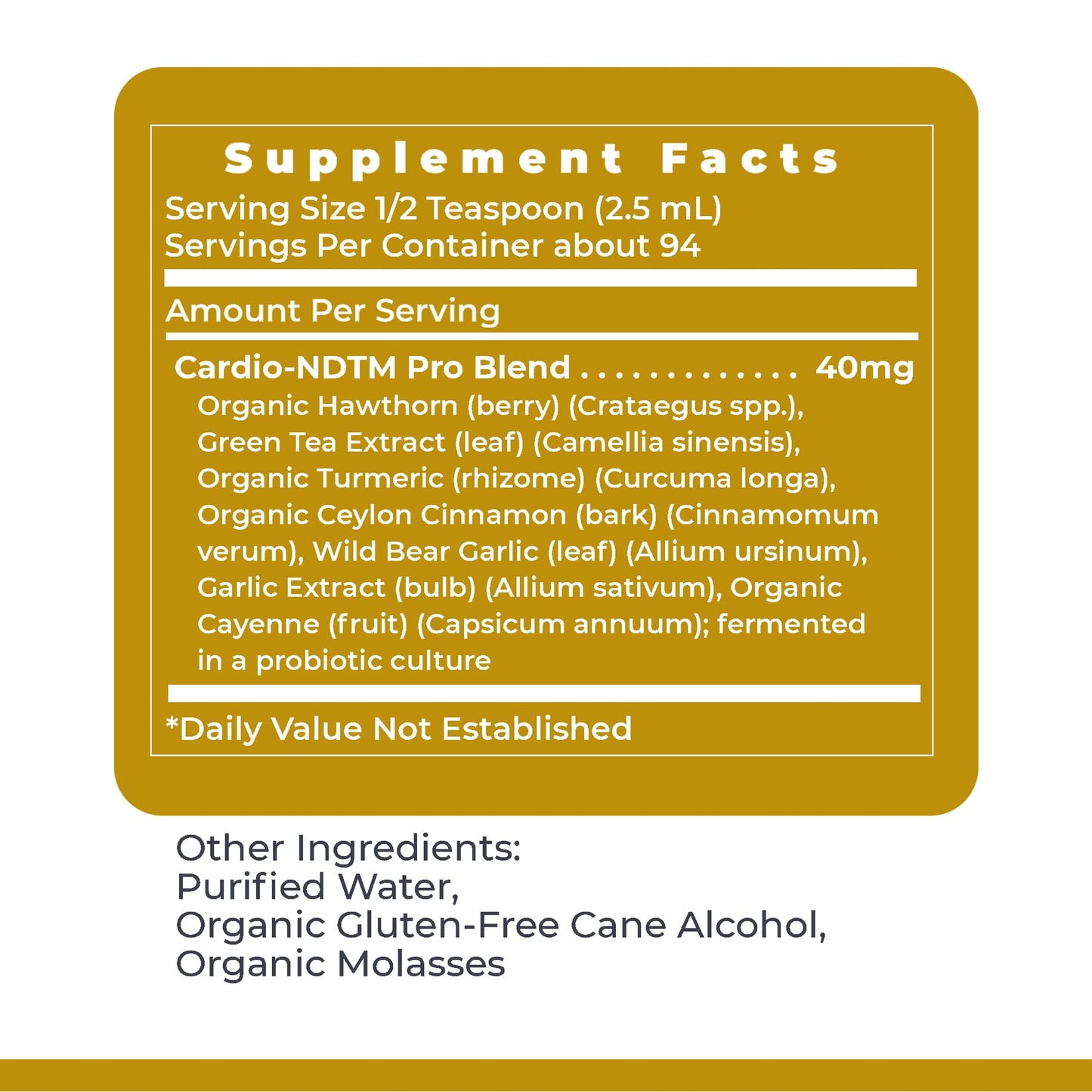 Premier Research Labs Fermented Cardio-ND — Probiotic Heart Health Liquid (8 oz)
