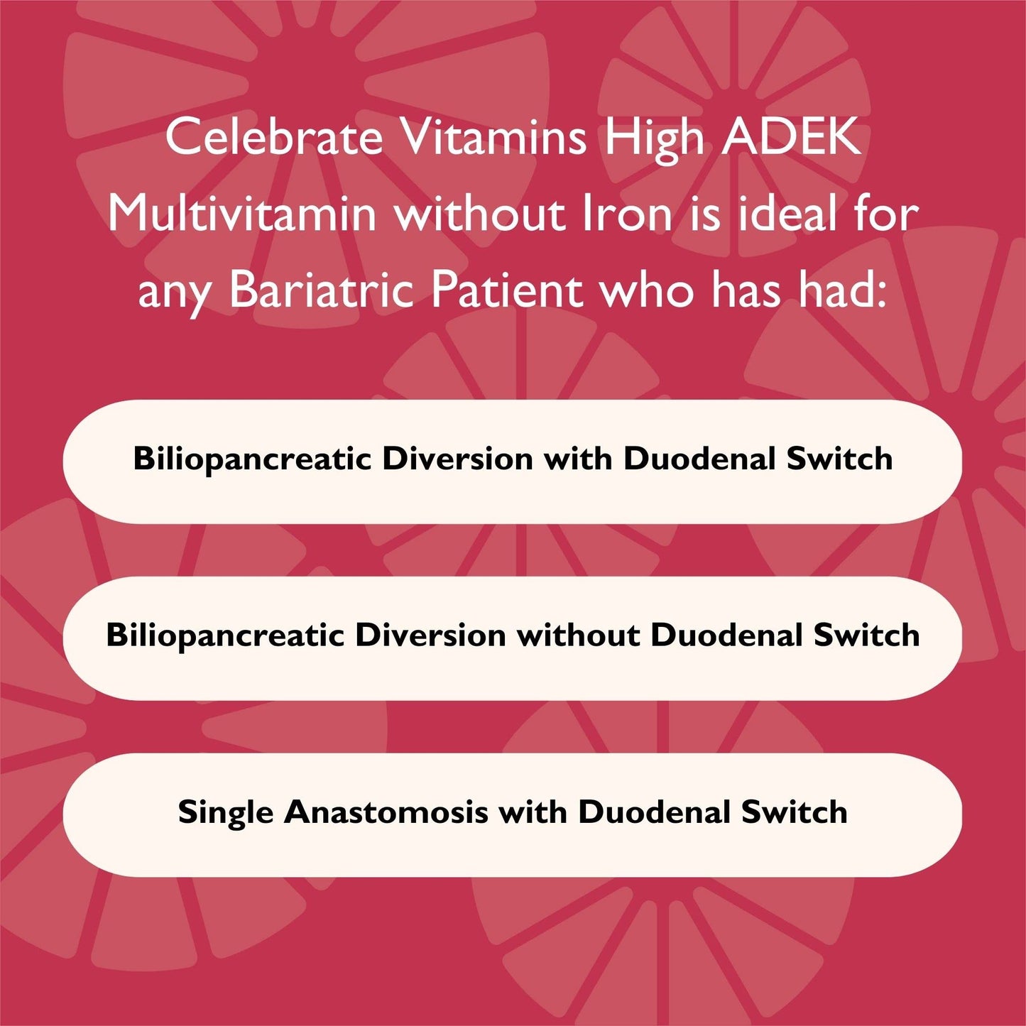 Celebrate Vitamins Multi ADEK Iron Free – Bariatric Multivitamin (180 Capsules)