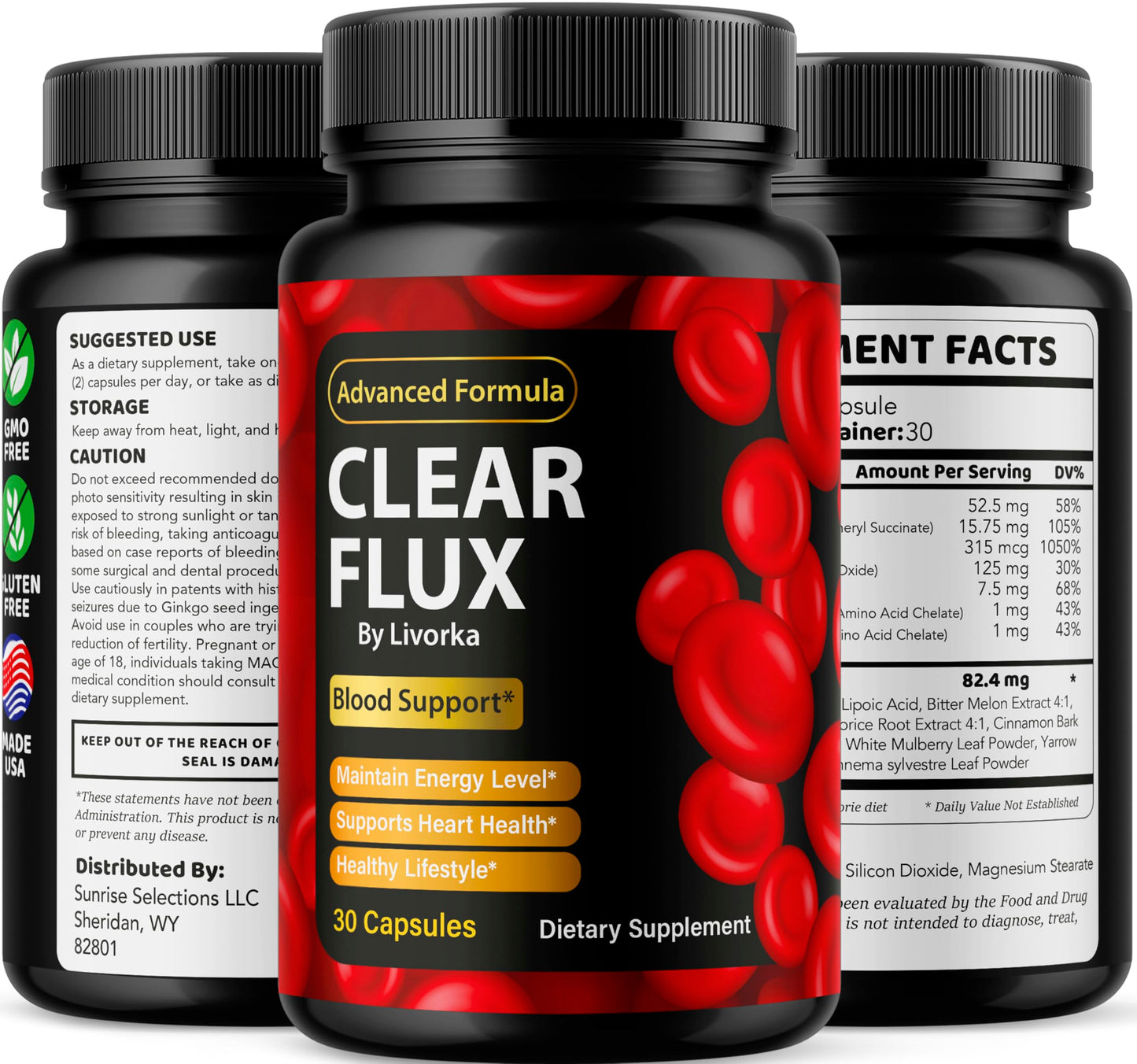 (2 Pack) Clear Flux – Clear Flux Supplement, 60 Capsules for 2 Months