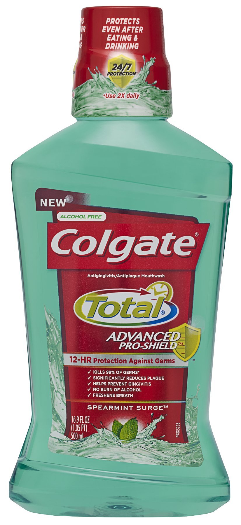 Colgate Total Advanced Pro-Shield Mouthwash – Spearmint Surge, 16.9 fl oz