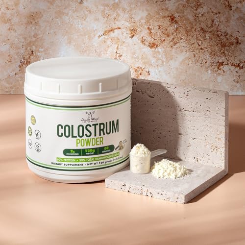 Double Wood Colostrum Powder - Immune & Gut Health Support (120g, 60-Day Supply)