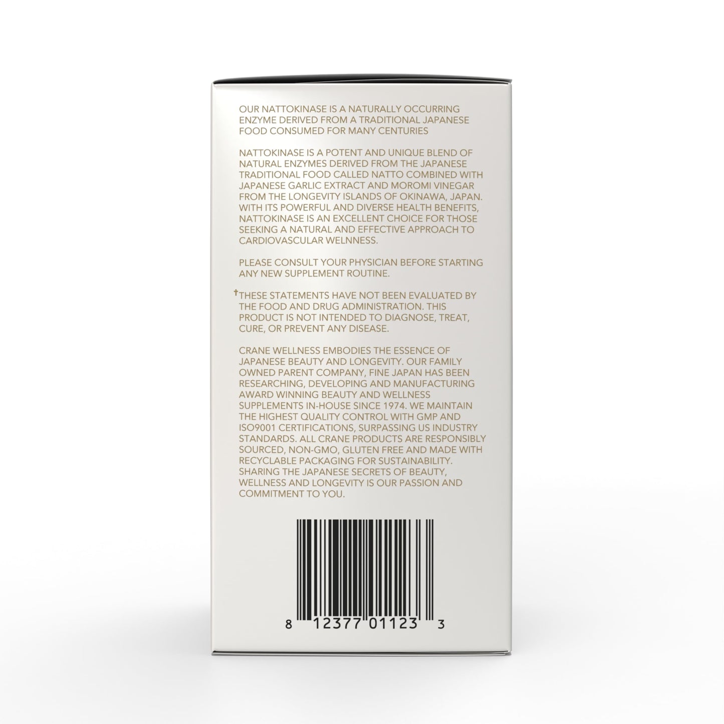 CRANE WELLNESS Nattokinase 6,000 FU | Non-GMO, Vegan, Gluten Free | Made in Japan
