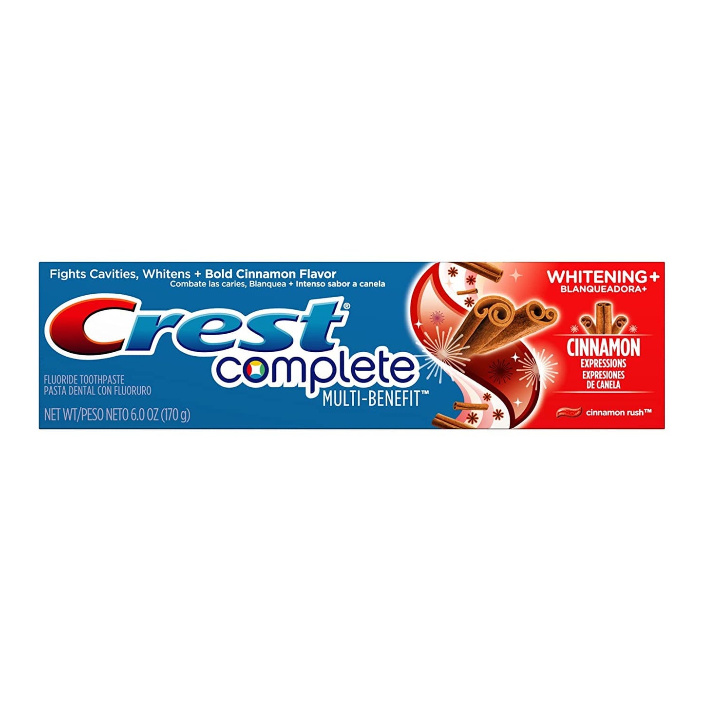 Crest Cinnamon Toothpaste, 6 Ounce (Pack of 2) | Whitening & Fresh Breath