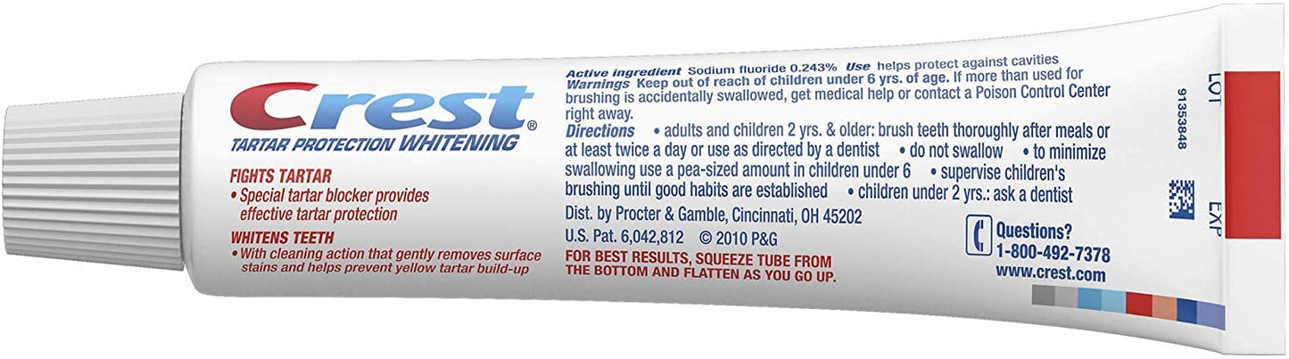 Crest Tartar Protection Whitening Cool Mint Toothpaste 8.2 oz (Pack of 4)