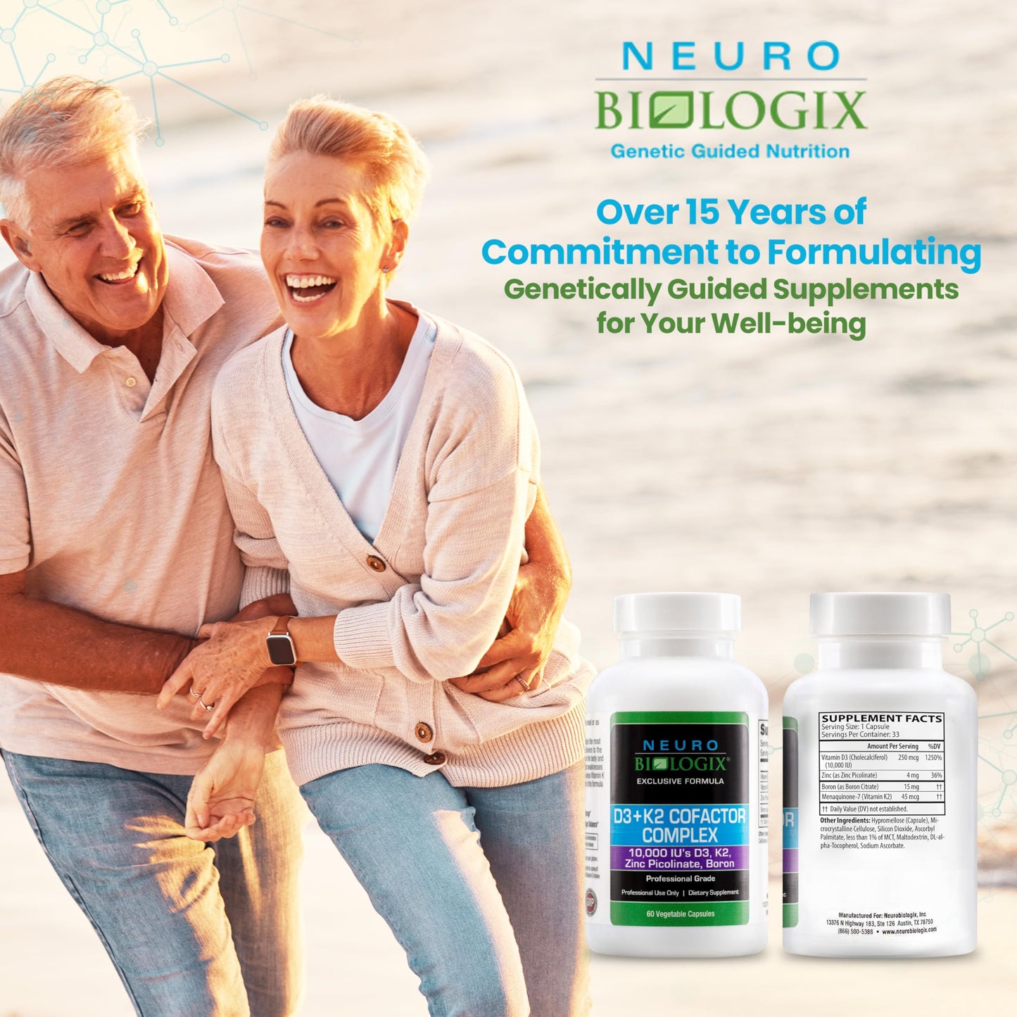 D3+K2 Cofactor Complex - Helps Maximize Vitamin D Benefits for Bone, Heart & Immune Support - Formulated with Vitamin D3, K2 (vitaMK7®), Zinc & Boron to Promote Efficient Calcium Utilization – 60 Caps