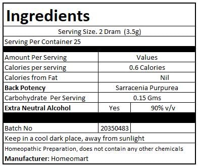 homeomart.com Sarracenia Purpurea Homeopathy Pellets (Pills) in 30C Potency, Pack of 3