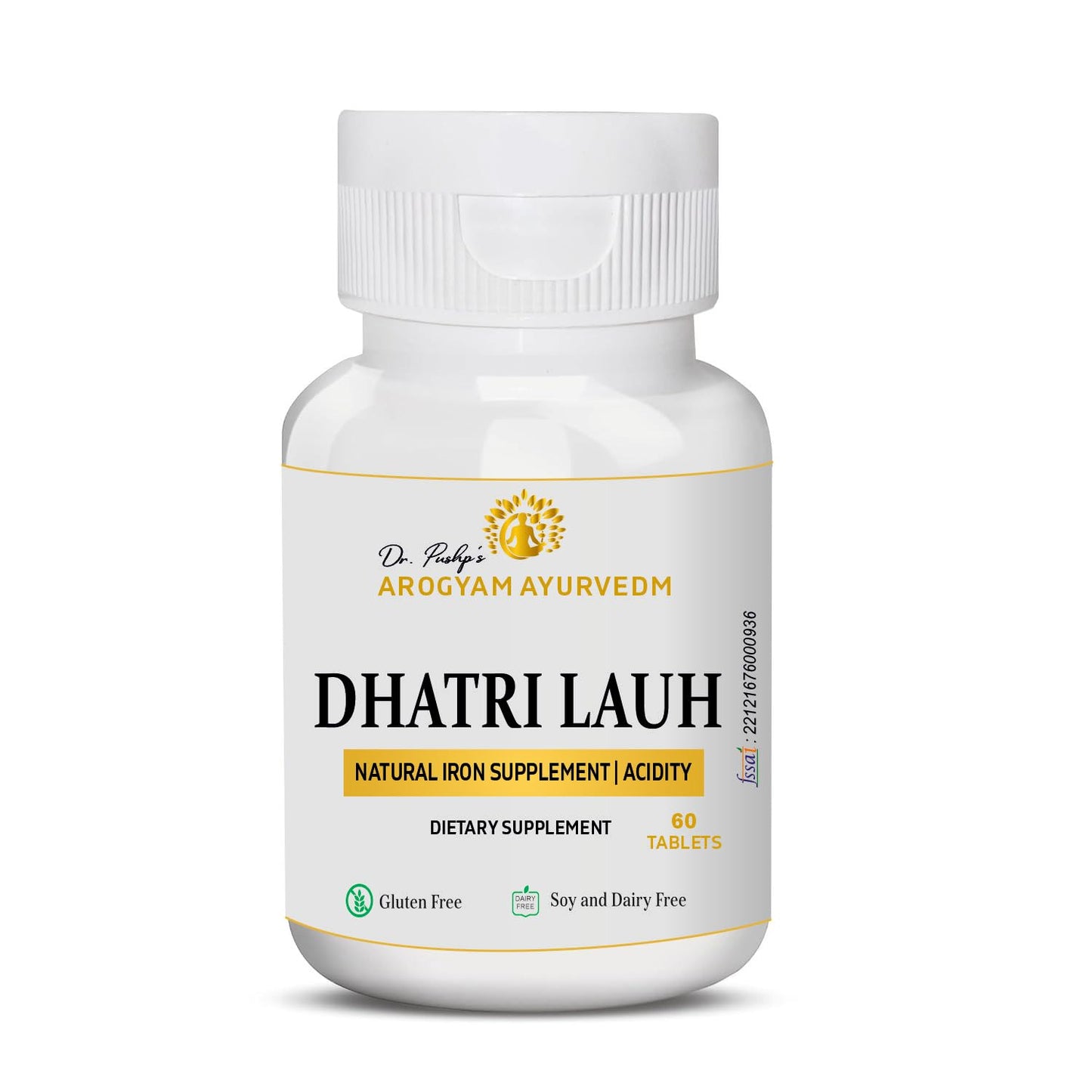Dr. Pushp's Arogyam Ayurvedm Dhatri Lauh | 60 Tablets | Iron & Hemoglobin Support | Blood Purifier | Boosts Energy & Immunity | Ayurvedic Supplement