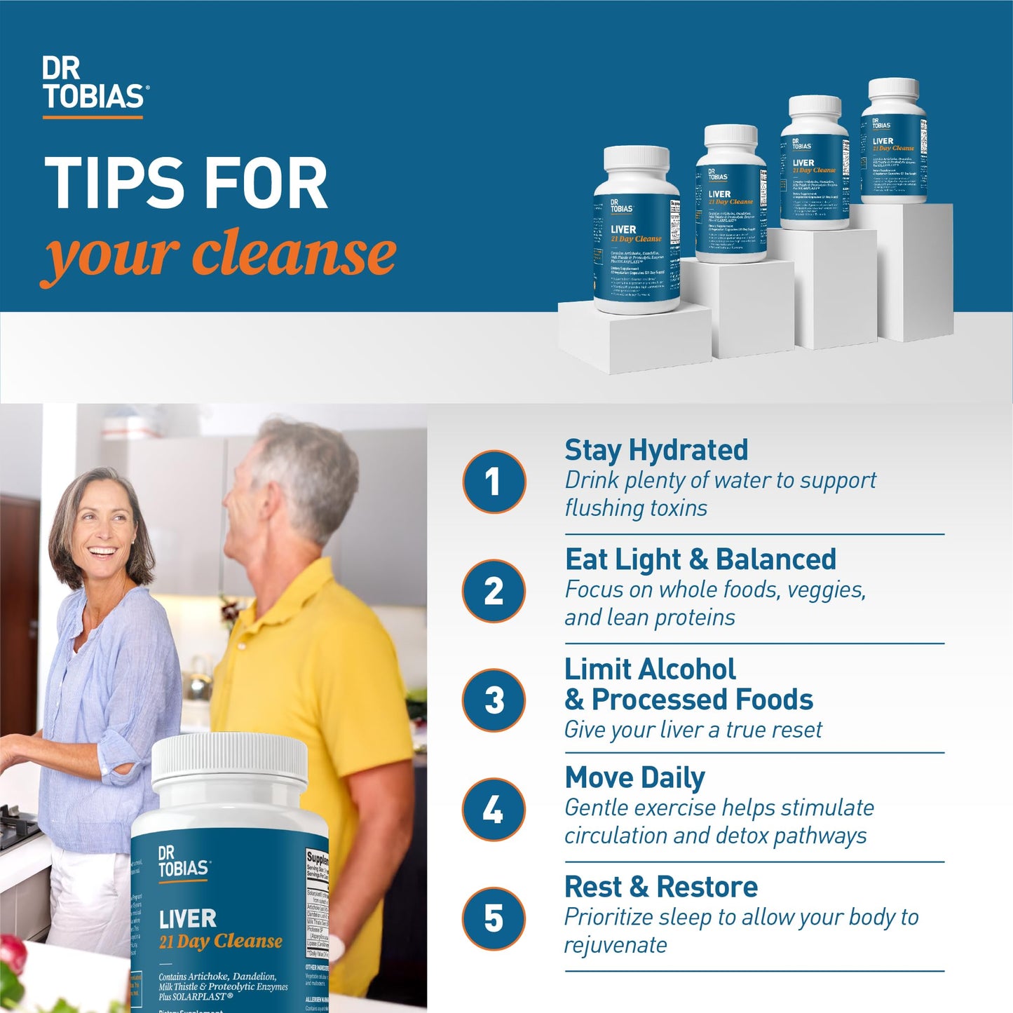 Dr. Tobias Liver 21 Day Cleanse – Milk Thistle Detox (63 Veg Capsules, Pack of 2)