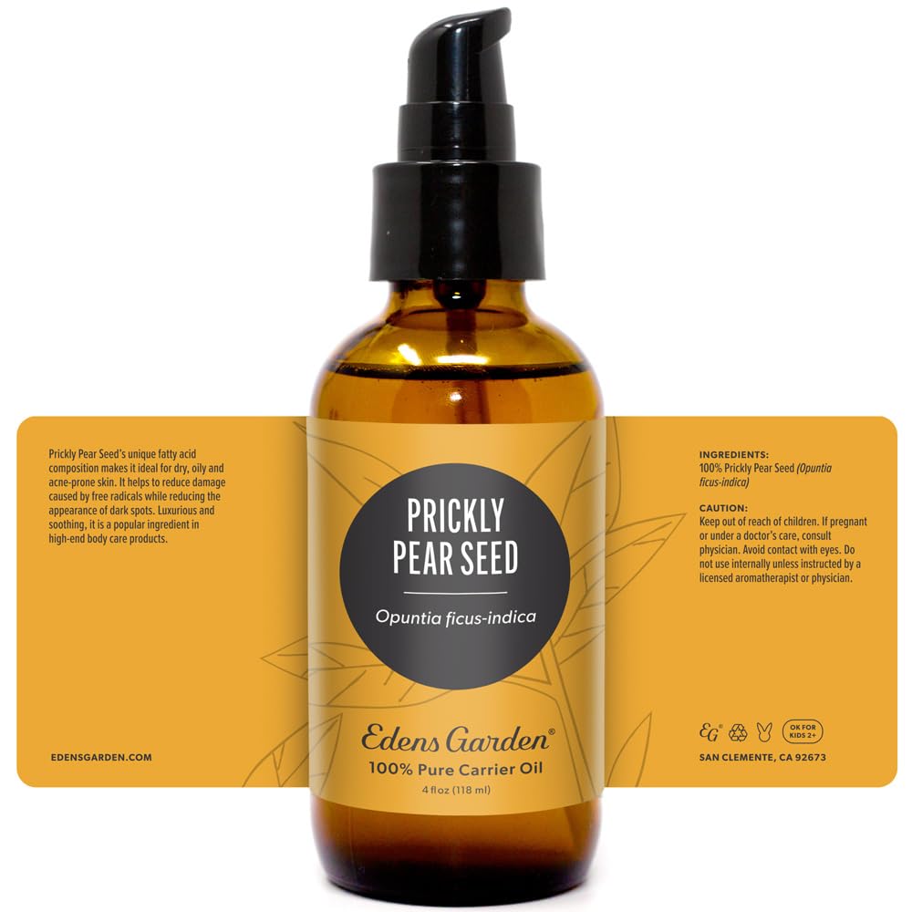 Edens Garden Prickly Pear Seed Carrier Oil – Pure Cold-Pressed & Hexane Free (118 ml)