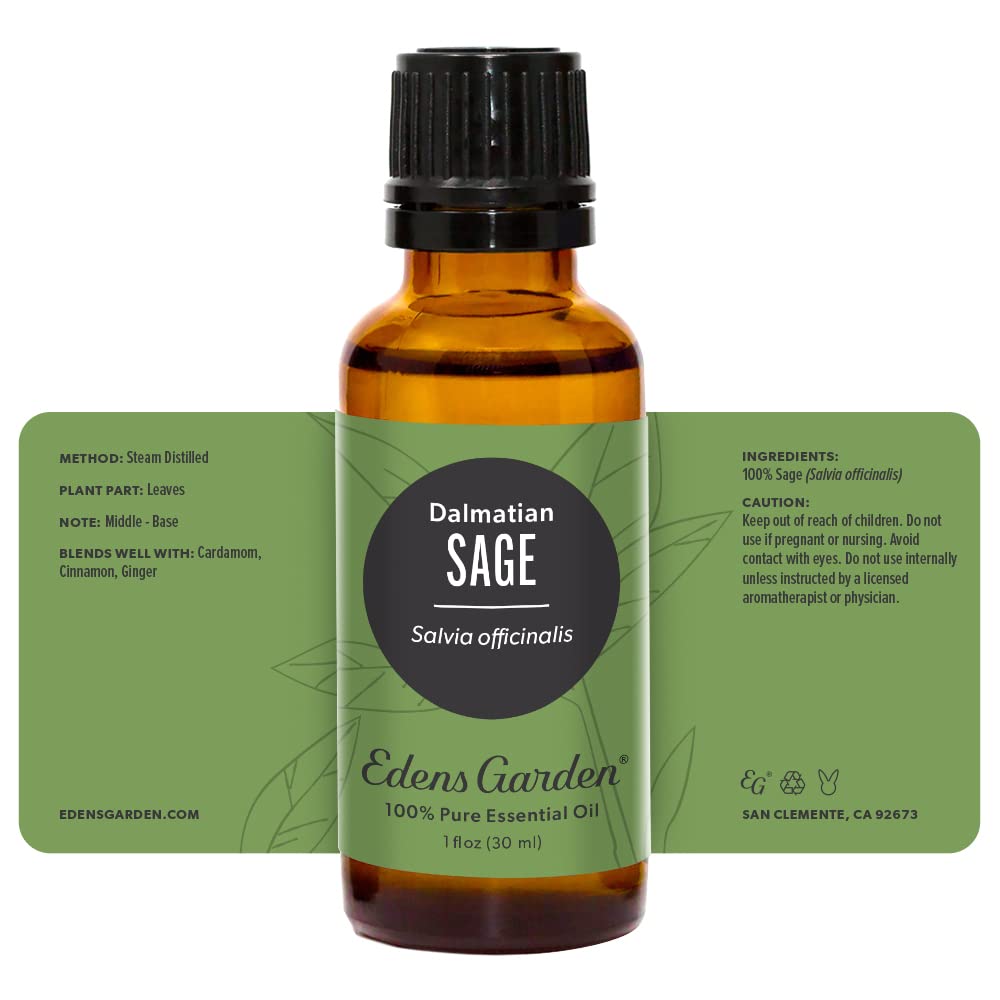 Edens Garden Sage-Dalmation Essential Oil 30 ml | 100% Pure & Premium
