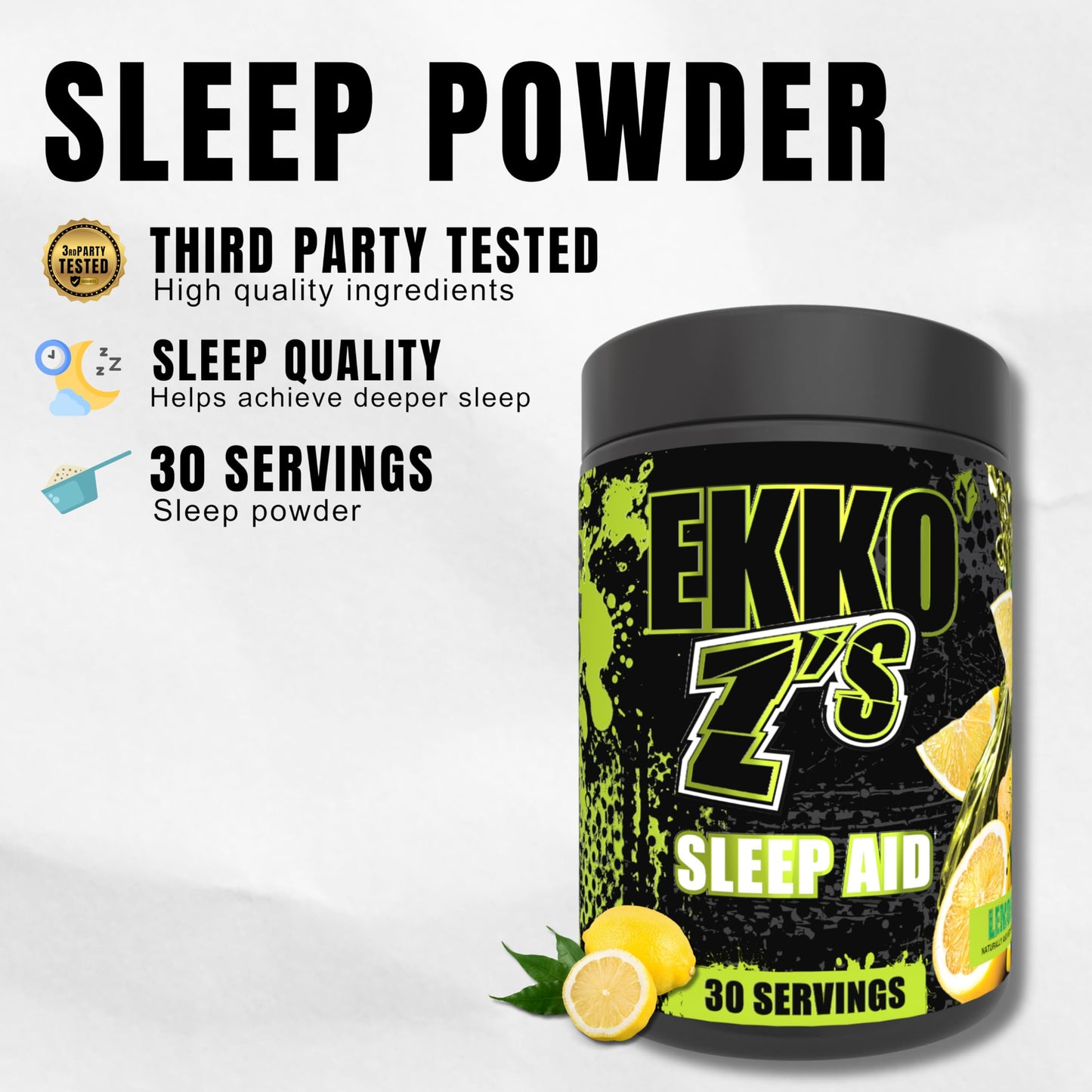 Ekkovision Ekko Z’S Sleep Aid Formula – Lemonade Flavor | Sleep Support Powder