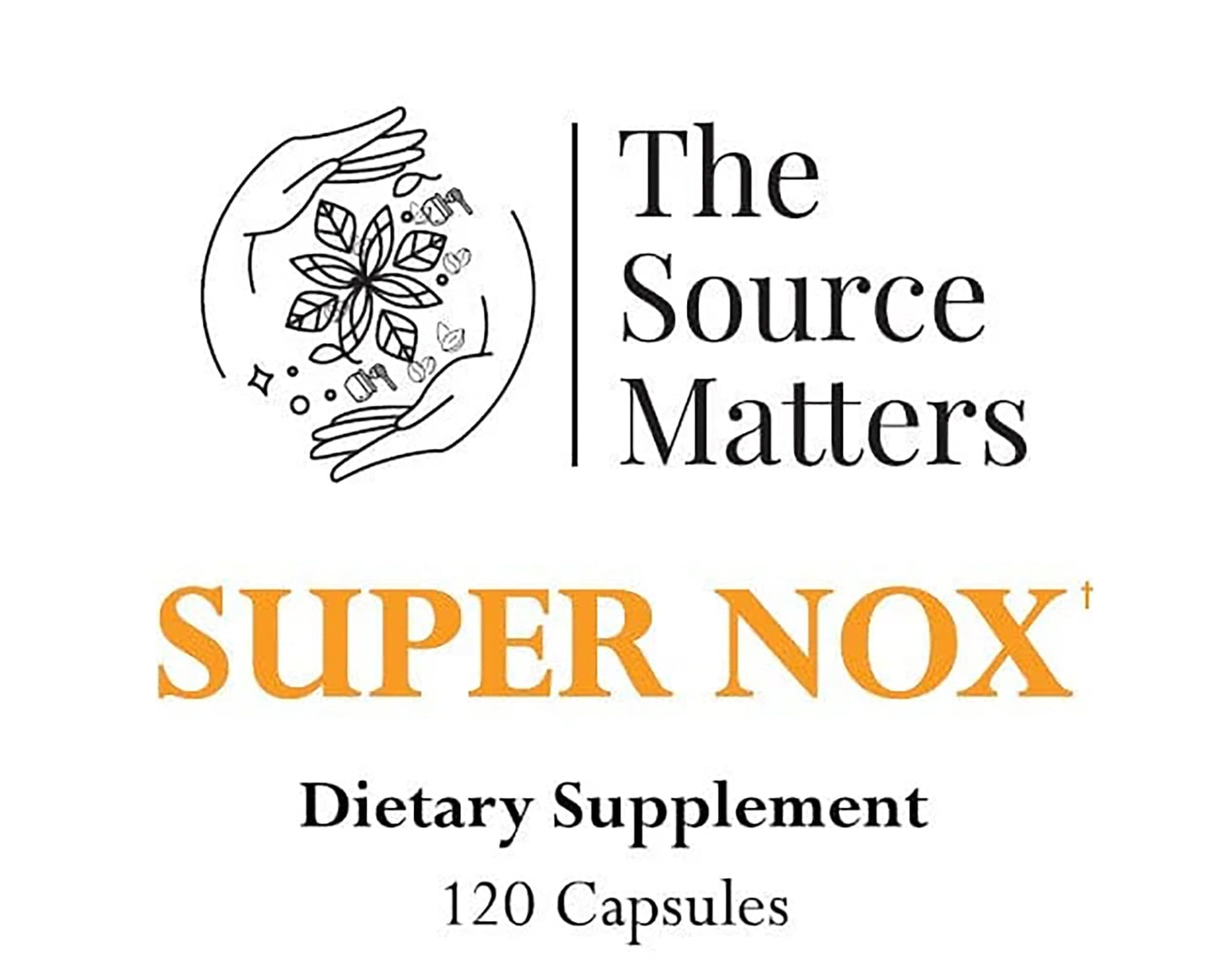 Super NOX Nitric Oxide Support Supplement | The Source Matters | Circulation & Vascular Health (120 Capsules)