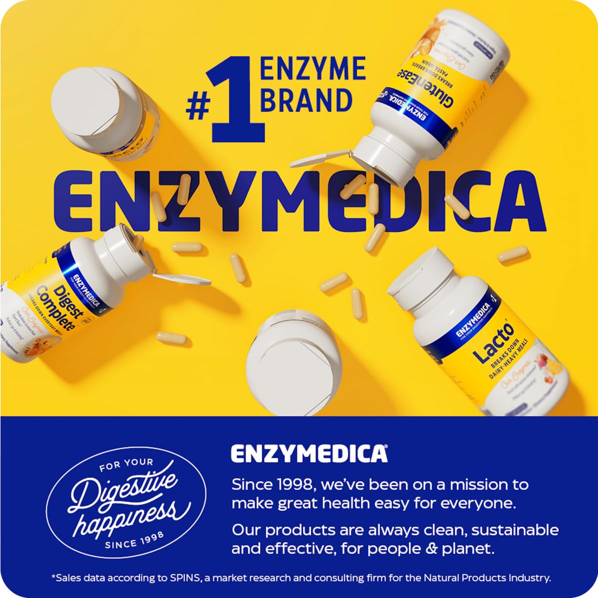 Enzymedica Digest Gold + ATPro – Maximum Strength Digestive Enzymes, 90 Caps