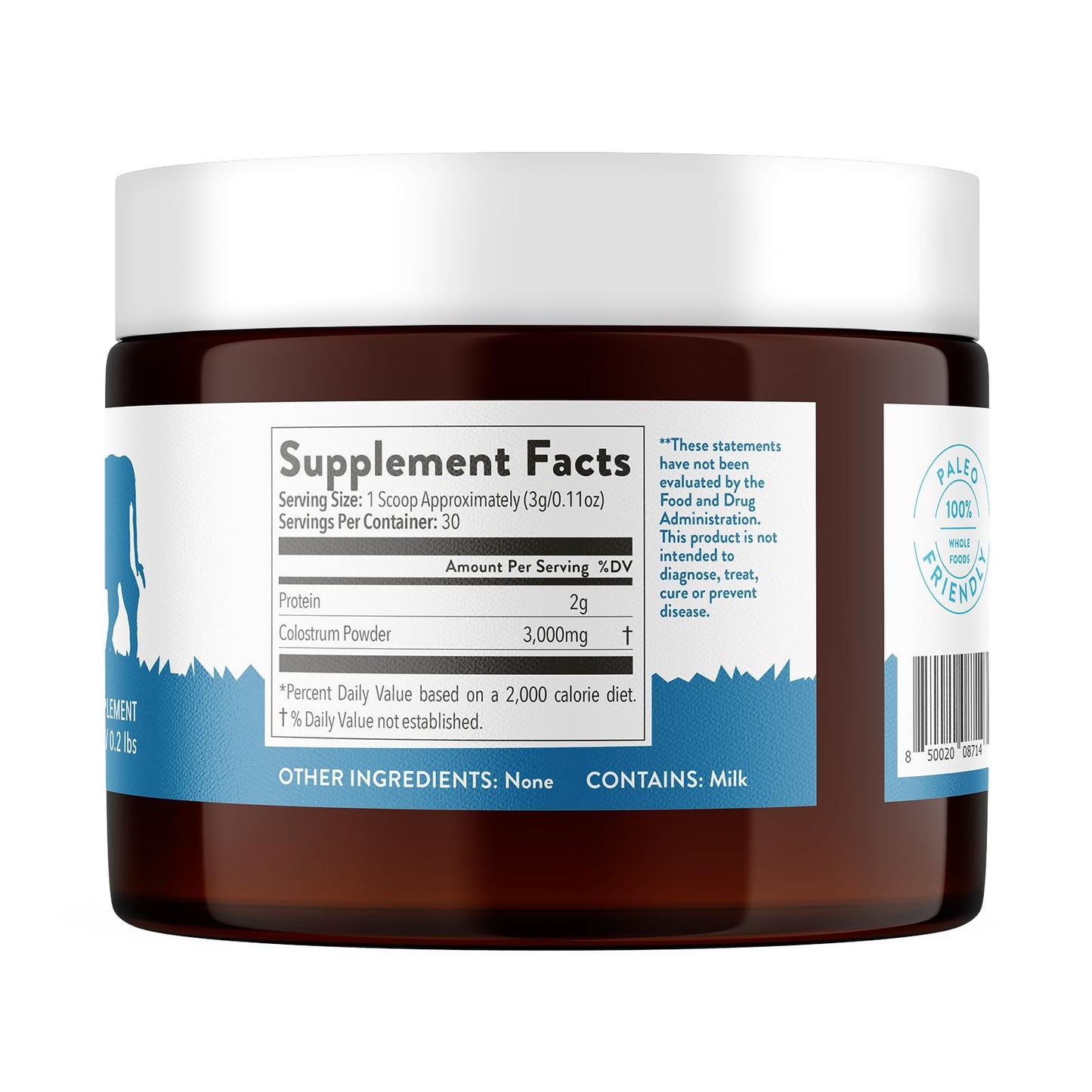 Equip Core Bovine Colostrum Powder: 3,000mg Grass-Fed, 30 Servings, Unflavored
