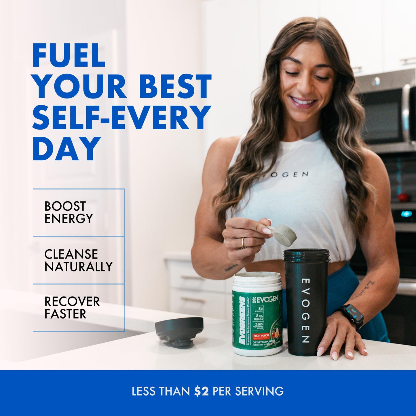 Evogen Evogreens - Super Greens Powder for Recovery, Wellness & Immune Health | 30 Servings