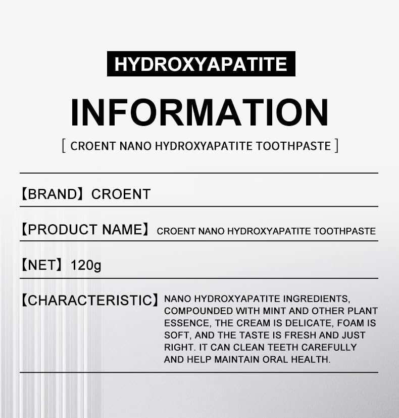 GEELIKE Nano Hydroxyapatite Toothpaste 7.5% nHAP – Enamel Strengthening, Fluoride-Free, Peppermint, 4.23 oz