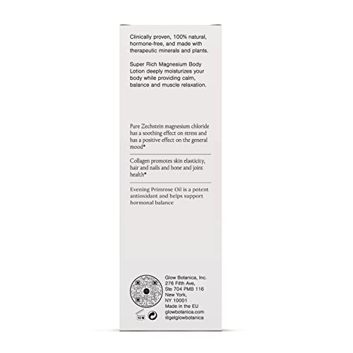 Glow by Hormone University - Magnesium Lotion with Collagen - Magnesium Cream - Bedtime Routine Sleep Lotion - The Highest Concentration of Genuine Zechstein Magnesium Chloride (Pack of 1)