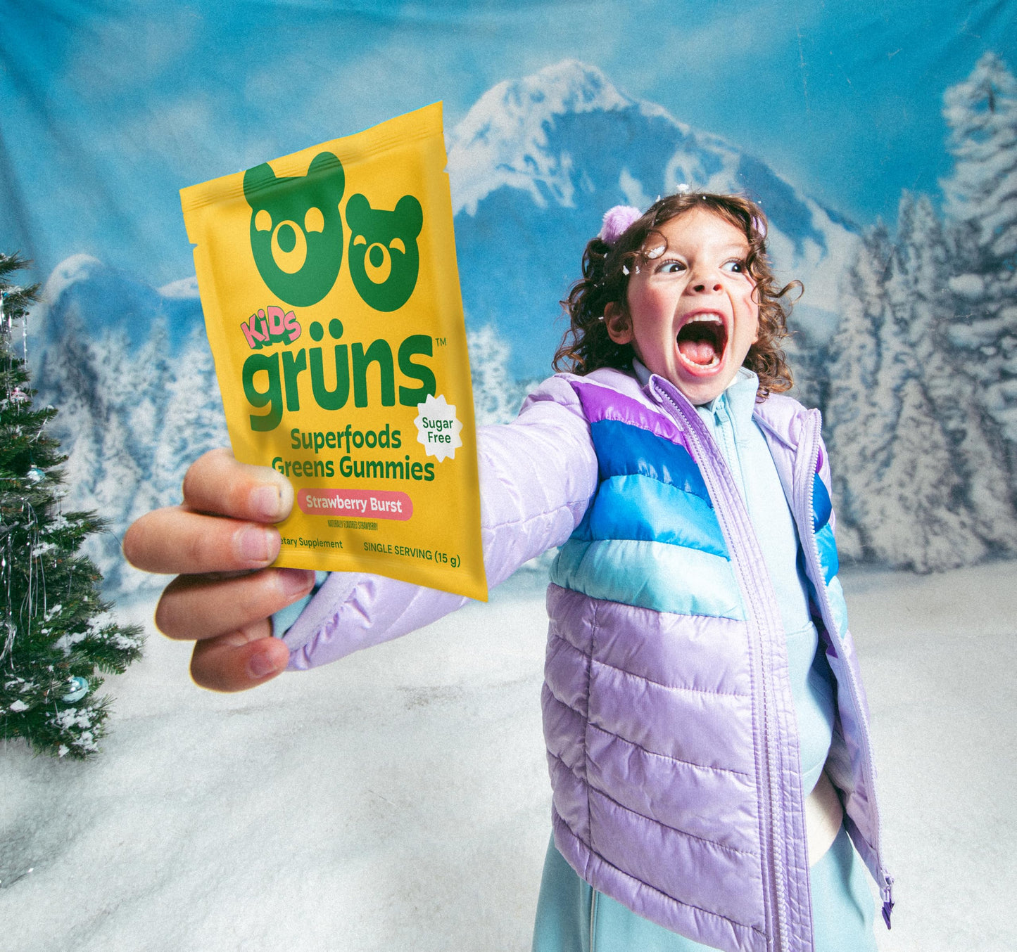 Grüns Multivitamin for Kids – Sugar-Free Super Greens Gummies, 20+ Vitamins & 60 Ingredients, 28 ct