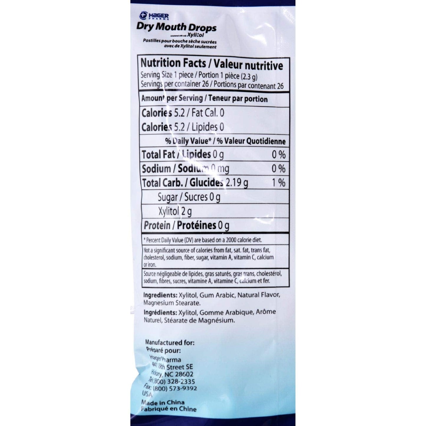 Hager Pharma Dry Mouth Drops Mint – 2 oz | Sugar-Free Xylitol Oral Care