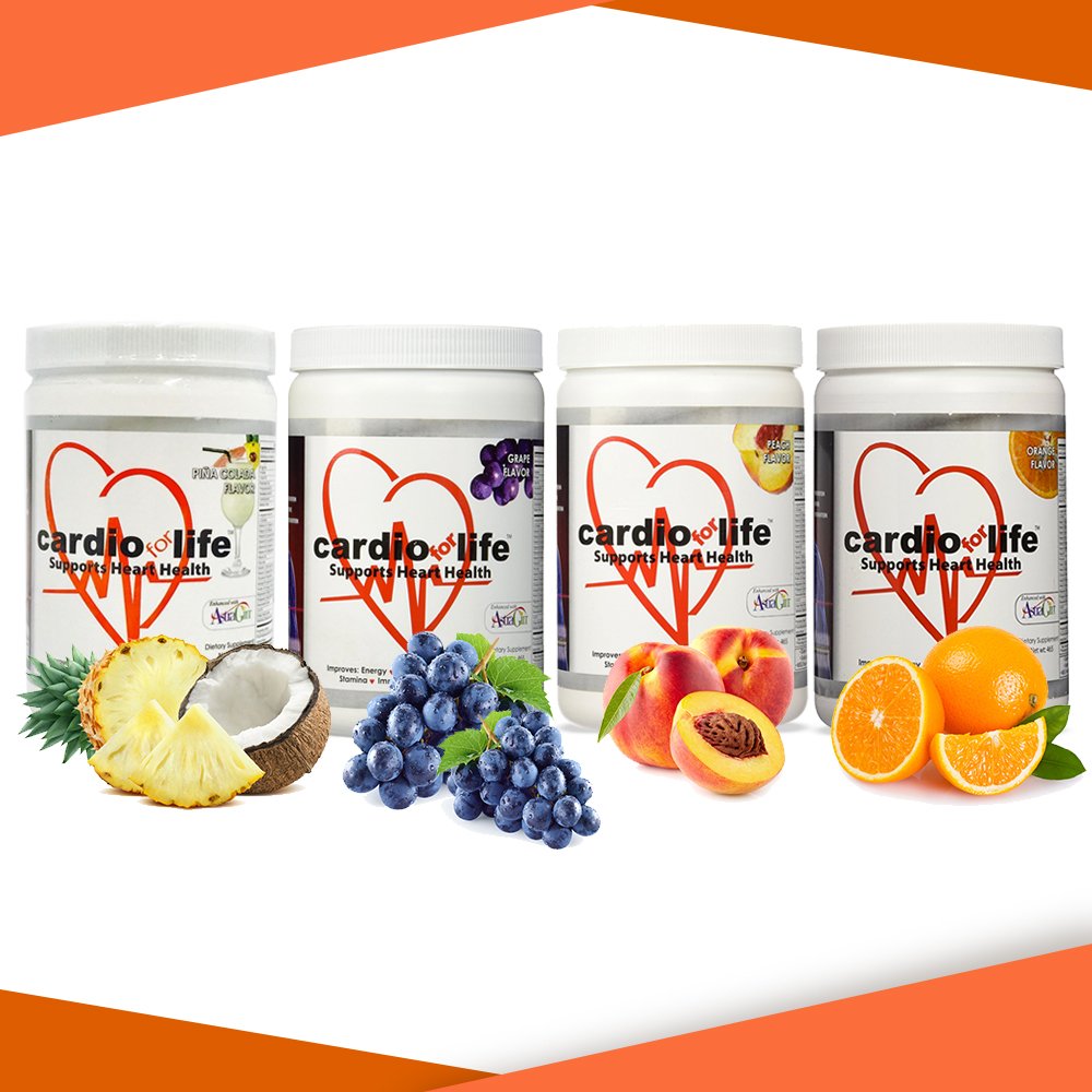 Health Guardian Cardio for Life L-Arginine Powder 16oz – Natural Nitric Oxide & Energy – Peach