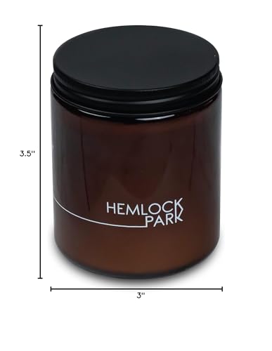 Hemlock Park Crackling Wood Wick Candle | Oud Forest, 8 oz Natural Coconut Wax