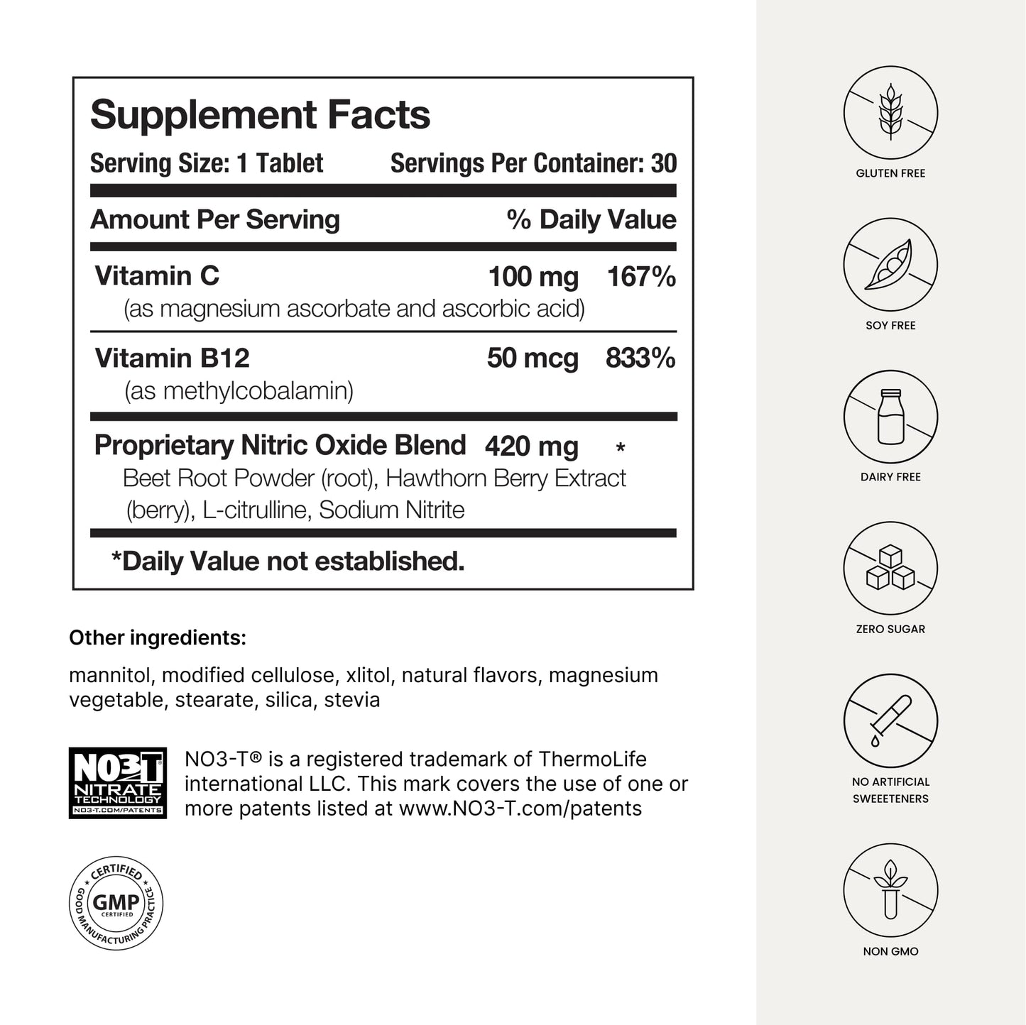 Humann Neo40 Daily – Quick-Dissolve Nitric Oxide Support for Heart & Circulation (30 Fruity Tablets)