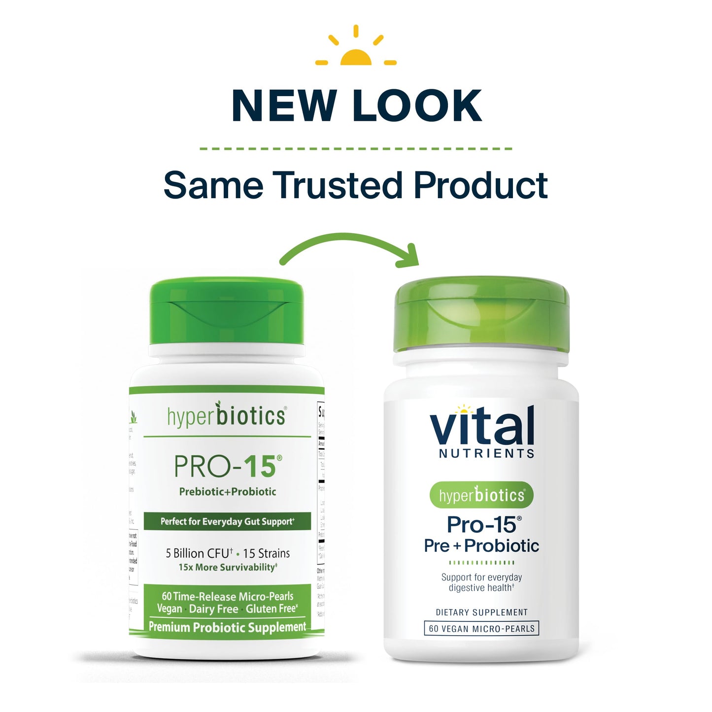 Hyperbiotics Vital Nutrients Pro-15 Probiotics & Prebiotics for Women & Men – 60 Time-Release Pearls, 15 Strains